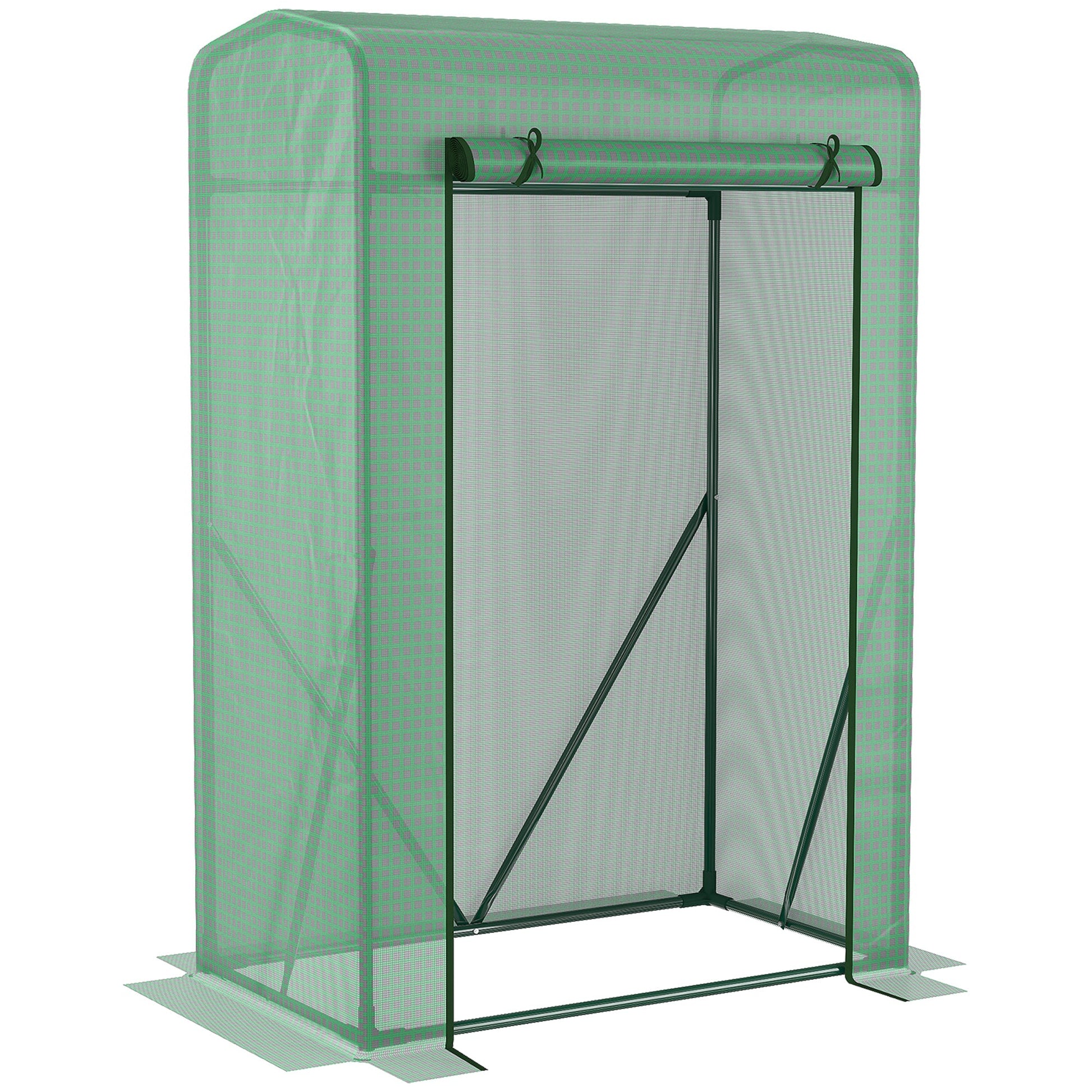 39" x 20" x 59" Outdoor Tomato Greenhouse with Zipper Roll-up Door, Mini Plant Growhouse Hot House with Steel Frame, PE Cover at Gallery Canada