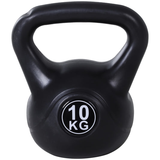 22lb Fitness Kettlebell, Plastic Exercise Weight, Weightlifting Tools with Sand, Handle, Noise Reduction for Home, Gym - Gallery Canada