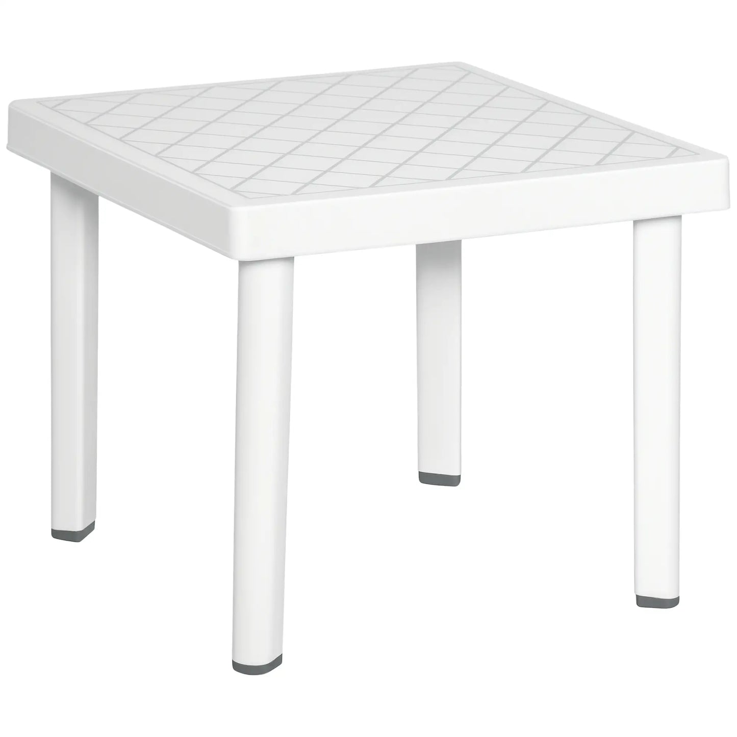 White Plastic Outdoor Square Garden Side Table, Coffee Table, White Patio Side Tables at Gallery Canada