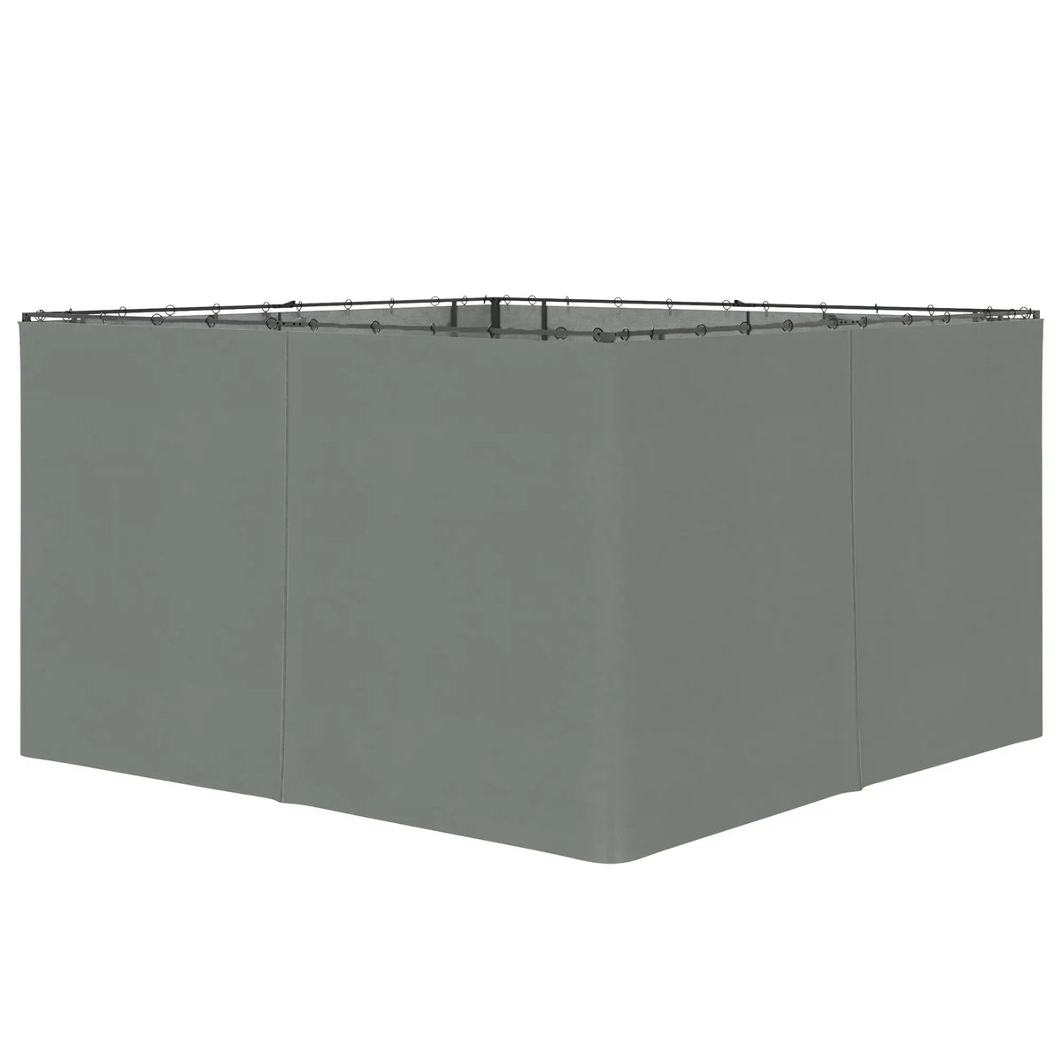 Gazebo Replacement Sidewalls, 4-Panel Privacy Wall, 10' x 12', Dark Grey Gazebo Sidewalls at Gallery Canada