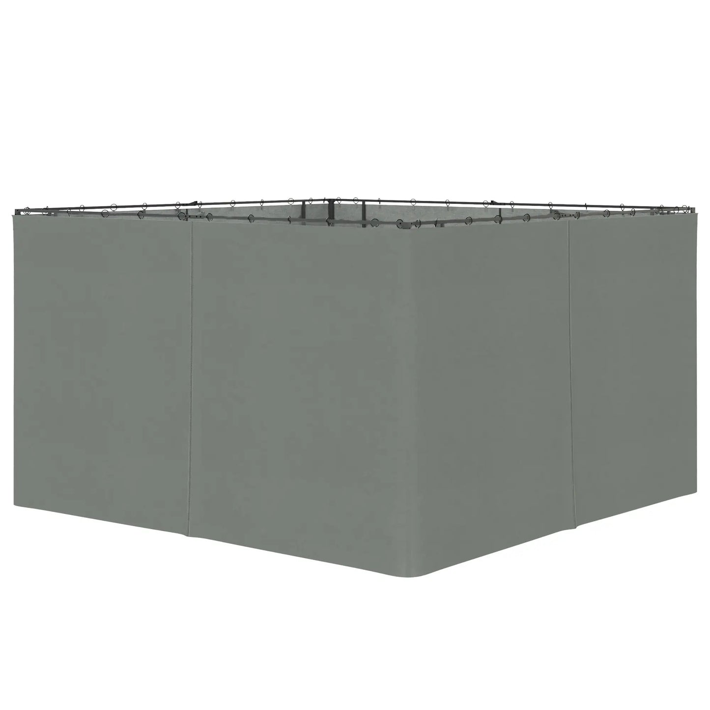 Gazebo Replacement Sidewalls, 4-Panel Privacy Wall, 10' x 12', Dark Grey Gazebo Sidewalls at Gallery Canada