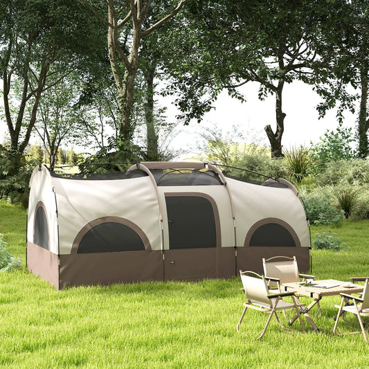 4-6 Person Camping Tent, 3 Room, 3000mm Waterproof, UPF30+, Khaki Camping Tents Khaki at Gallery Canada