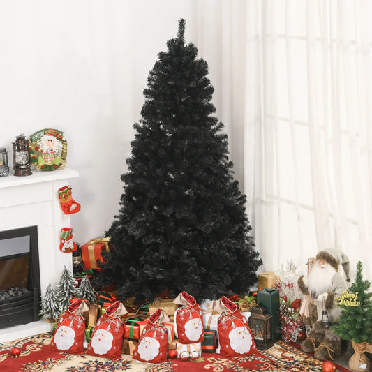 7ft Artificial Christmas Tree, Indoor Holiday Decoration, Black Artificial Christmas Trees Black at Gallery Canada