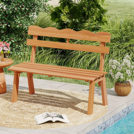 Outdoor Acacia Wood Garden Bench with 800 lbs Weight Capacity Outdoor Benches Options at Gallery Canada