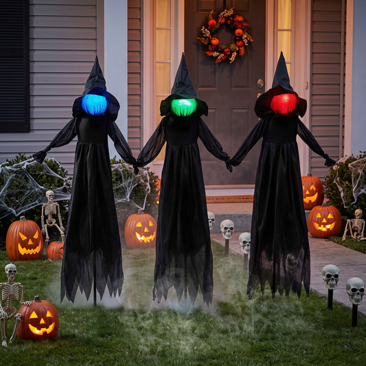 Halloween Witch Decoration, LED Lighted Face, Outdoor Halloween Options at Gallery Canada