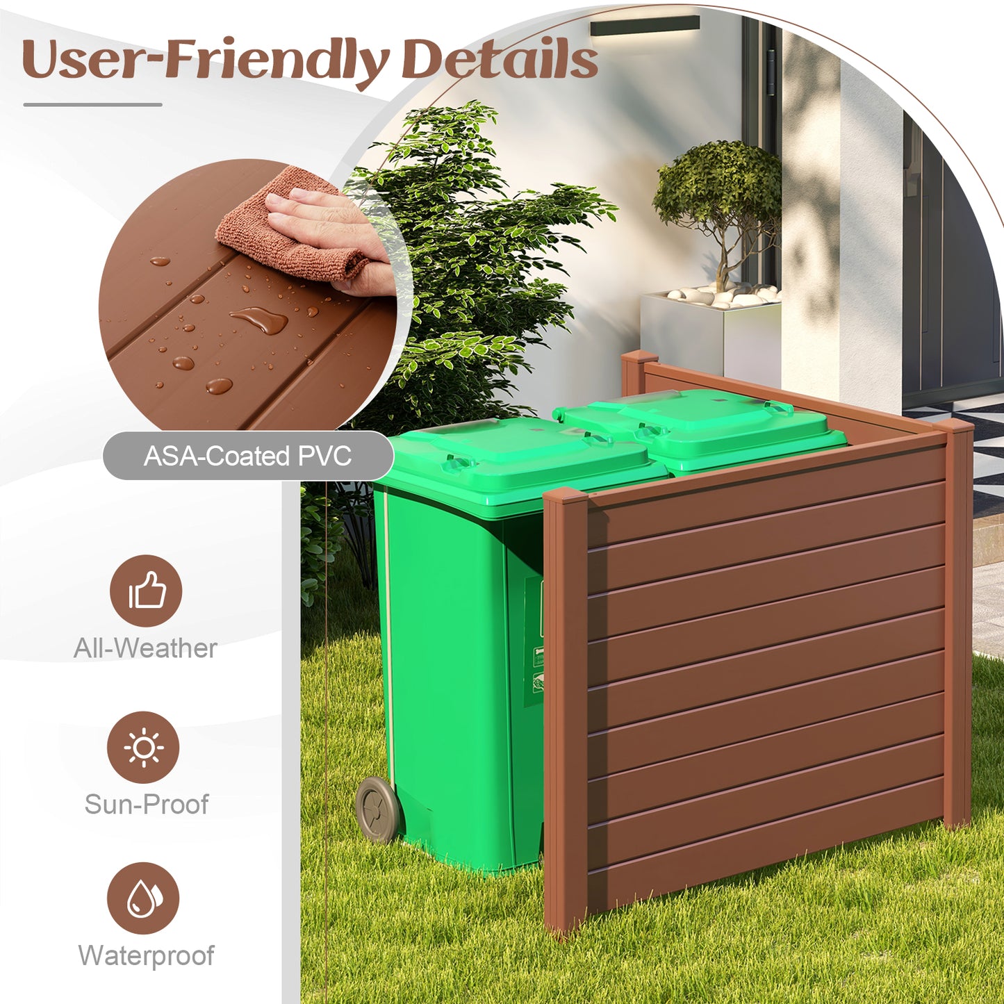 Outdoor PVC Air Conditioner Fence, 20 Inch, Brown Decorative Fencing & Flooring at Gallery Canada