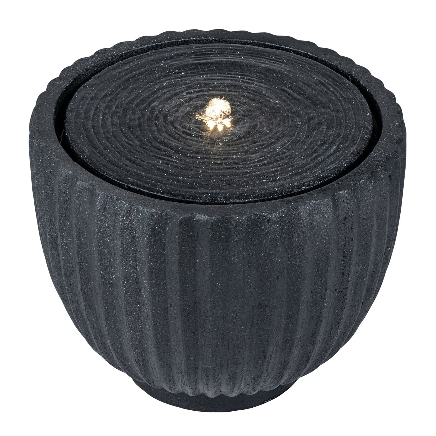 Outdoor Round Sphere Water Fountain With Pump For Garden, Gray Outdoor Decor Gray at Gallery Canada