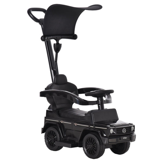 Push Car for Toddler, 3-in-1 Licensed G350 Toddler Car Stroller Sliding Car, Baby Walker Foot to Floor Slider with Horn, Steering, Foot Rest, Seat Storage, Safe Design, Black - Gallery Canada