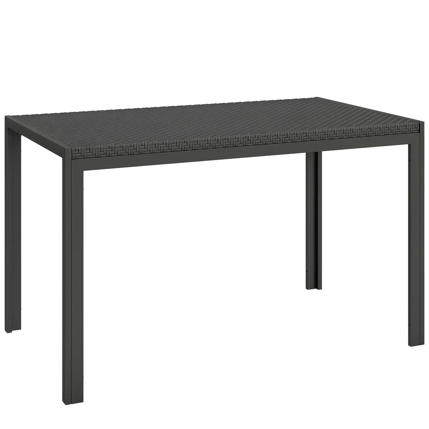 Rectangular Outdoor Dining Table, 4-Seat Patio Table, Black Patio Dinning Tables at Gallery Canada