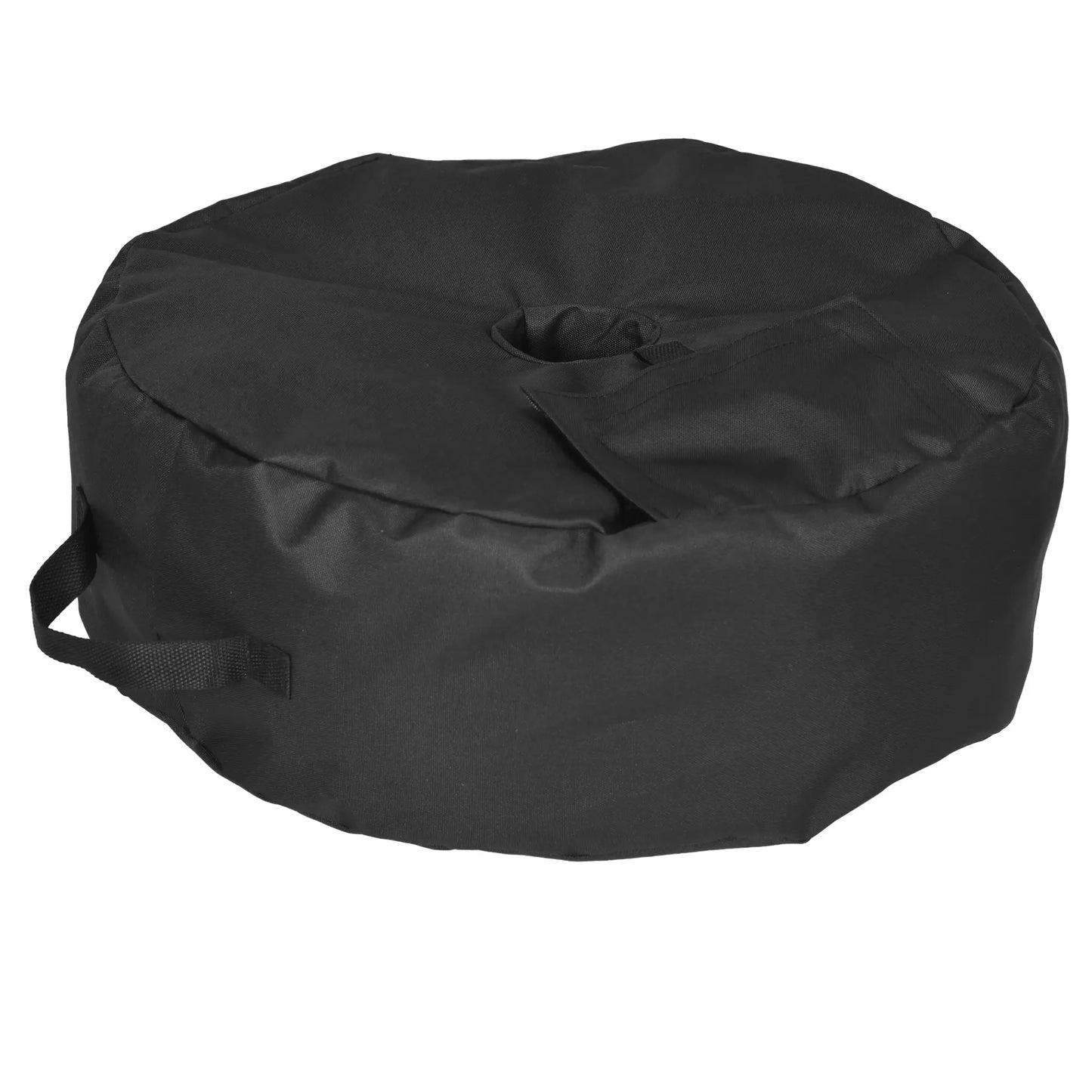 19" Round Patio Umbrella Base, Sand Bag, Weather Resistant, 88lbs, Black Umbrella Bases at Gallery Canada