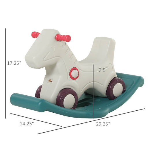 Rocking Horse 2 in 1 Ride on Toys and Sliding Car for Kids Baby Rocker Roller Toddler Playset Indoor Outdoor 1-4 Years Old - Gallery Canada