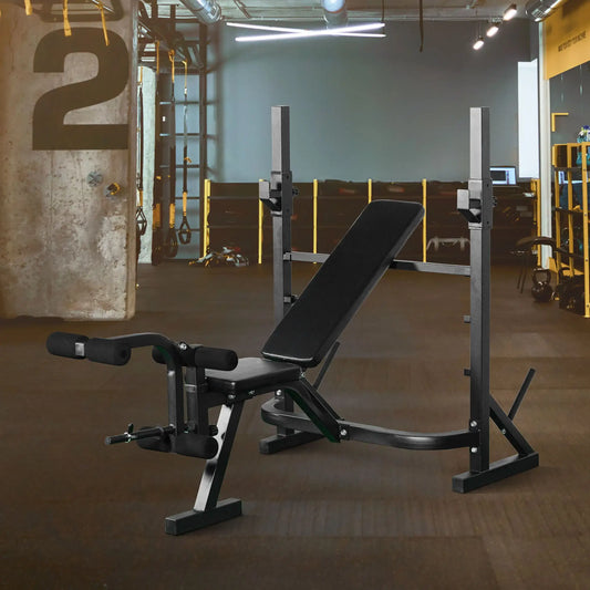 Weight Bench, Flat Incline Decline, Squat Racks, Leg Developer, Plate Stand Weight Benches Black at Gallery Canada