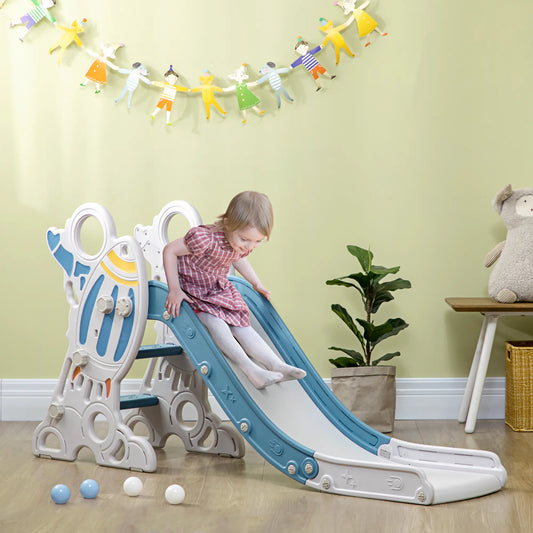 Toddler Slide, Indoor Climber Playset, Space Theme, 1.5-3 Years, Blue Gym Sets & Swings Blue, Gray and White at Gallery Canada