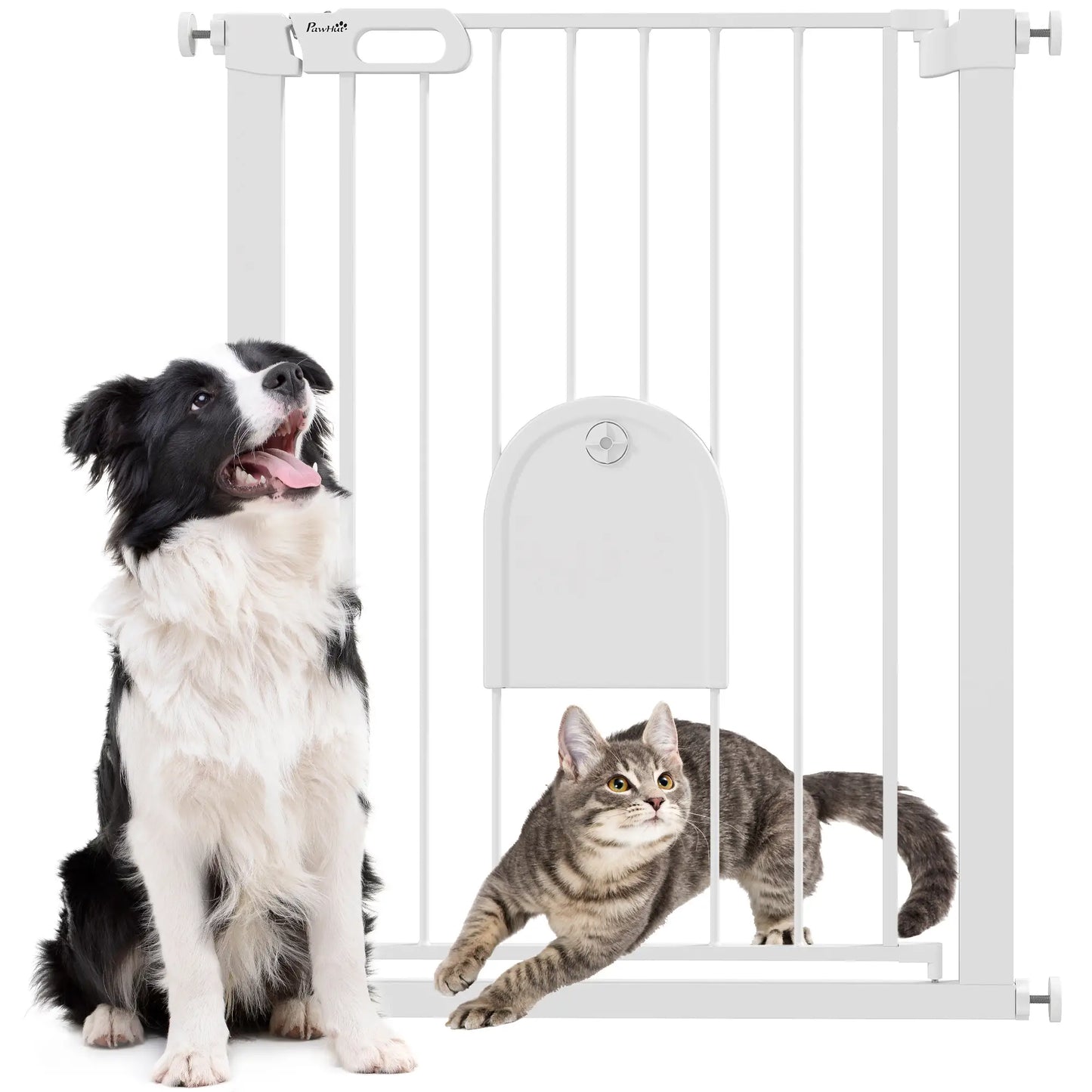 30"-32" Extra Wide Pet Gate, 35"H, Small Door, White Houses, Kennels & Pens at Gallery Canada
