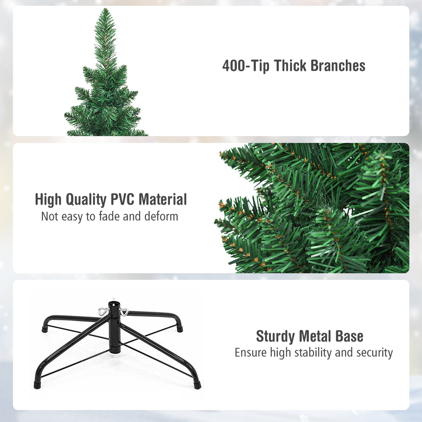 PVC Artificial Slim Pencil Christmas Tree, 6', Green Christmas Tree at Gallery Canada