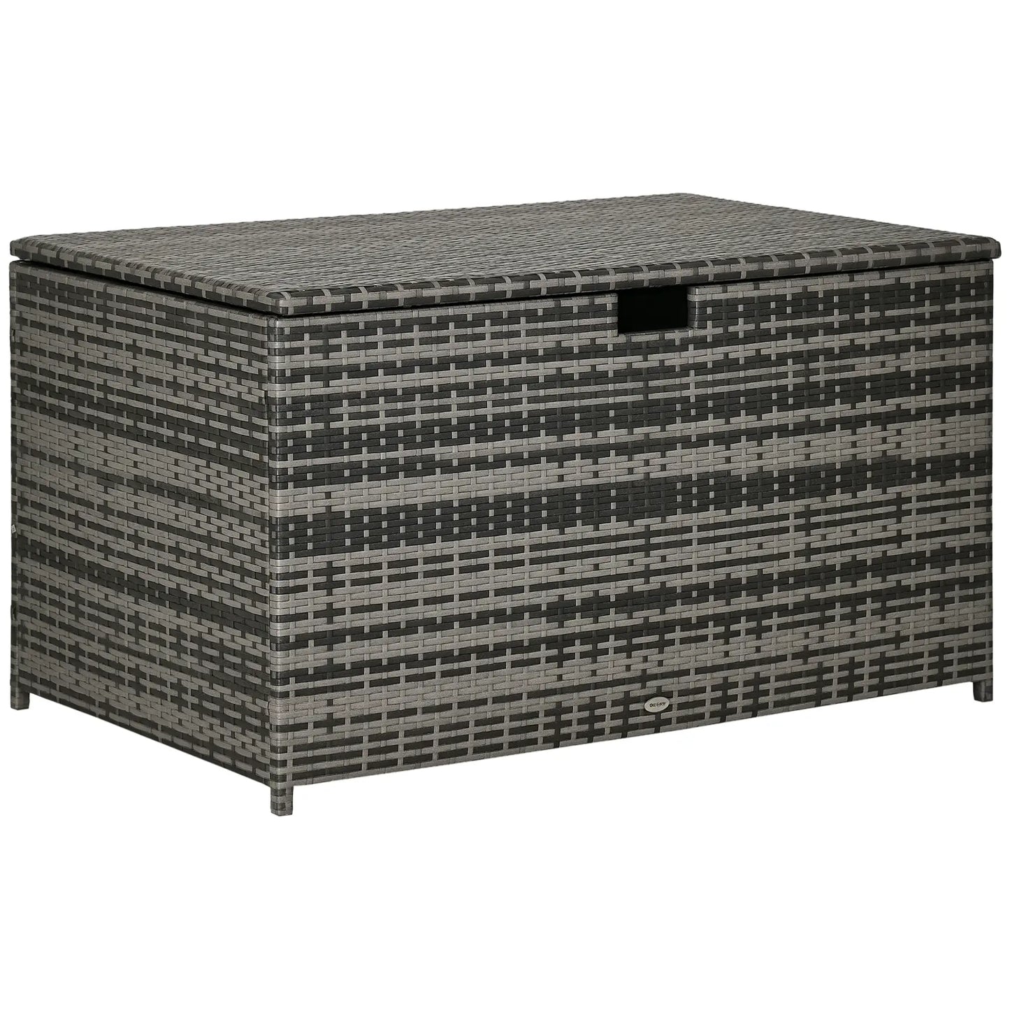 113 Gallon Outdoor Storage Box, Rattan Deck Box, Grey Patio Storage Boxes at Gallery Canada