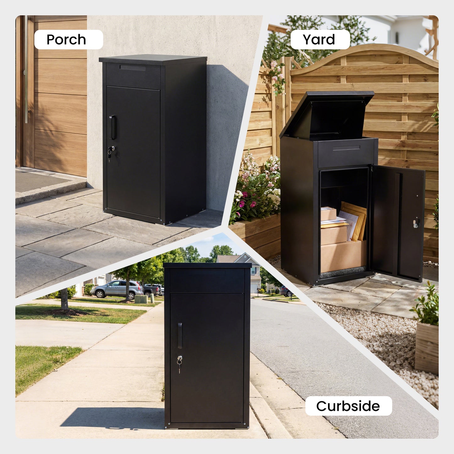 Package Delivery Box, Anti-Theft Board, Lockable Door, Black Sheds & Outdoor Storage at Gallery Canada