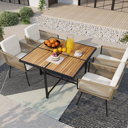 Patio Dining Chairs Set Of 4, Rattan, Off White Patio Dining Chairs Off White at Gallery Canada