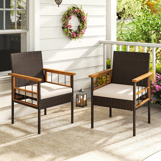 Patio Dining Chairs Set of 2, White Patio Dining Chairs White at Gallery Canada