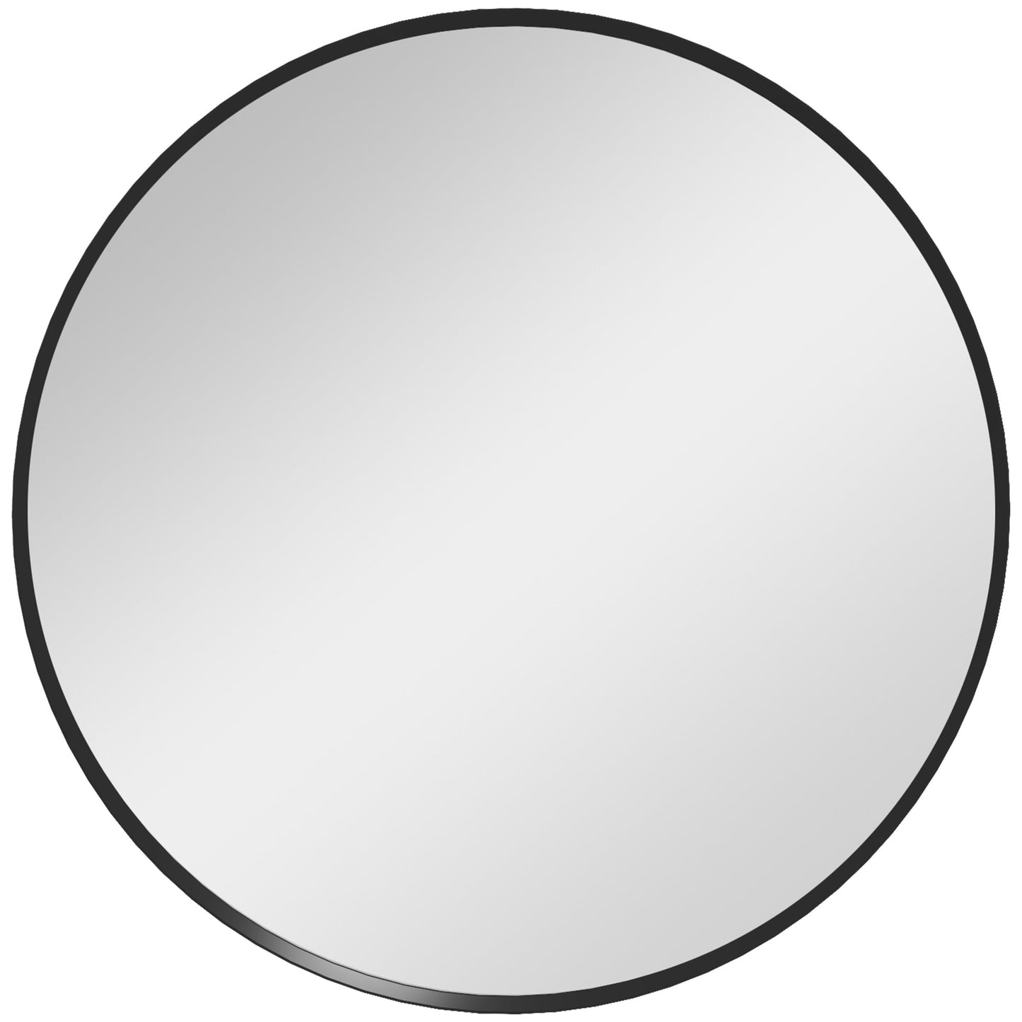 24" Decorative Wall Mirror for Bedroom Living Room, Modern Round Bathroom Mirror for Home Decor, Black - Gallery Canada