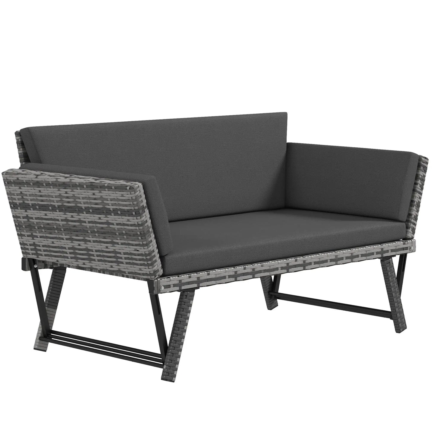Convertible Wicker Loveseat, Grey Patio Chaise Lounge, Grey Patio Furniture Sets at Gallery Canada