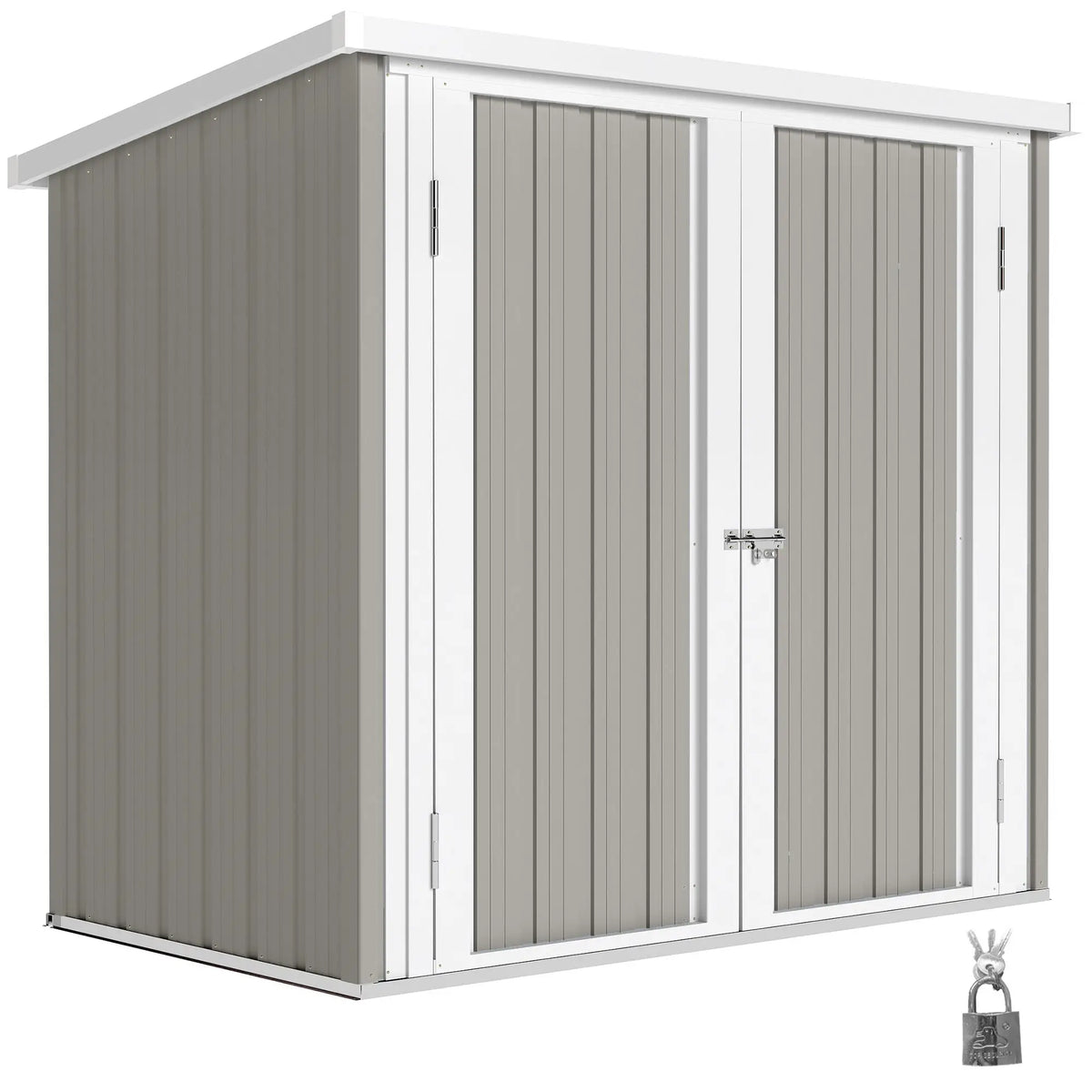 5' x 3' Metal Garden Storage Shed, Tool House With Double Doors Sheds at Gallery Canada