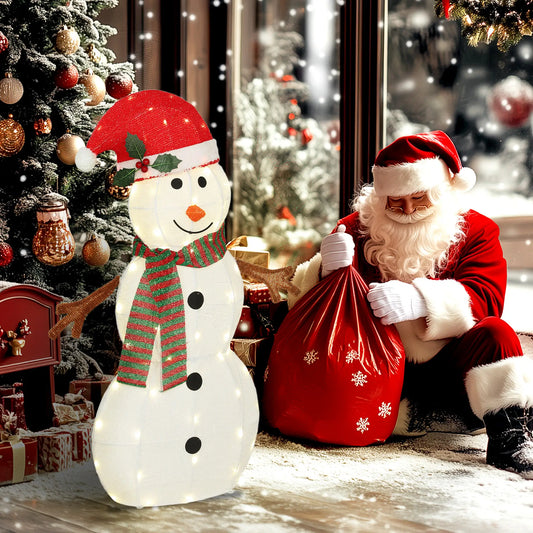 Décorations de Noël Bonhomme de Neige LED, Extérieur, Étanche IP44