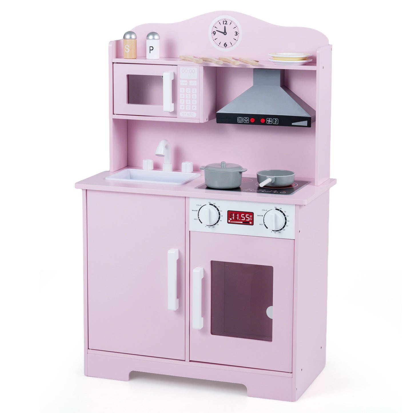 Play Kitchen For Kids Wooden Playset, Pink Play Kitchen Sets at Gallery Canada