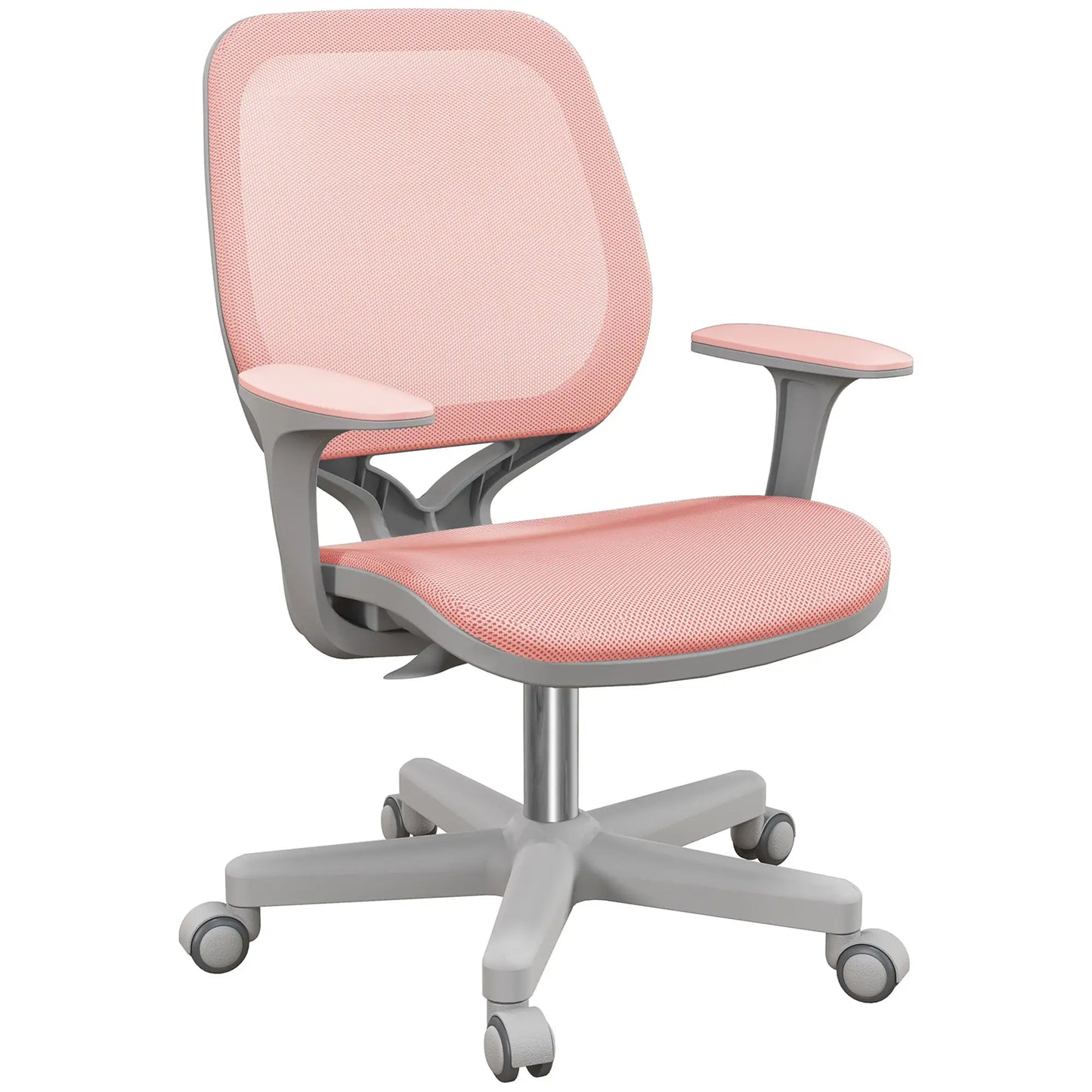 Mesh Back Office Chair, Swivel Castors, Arm, Small, Pink Task Chairs at Gallery Canada