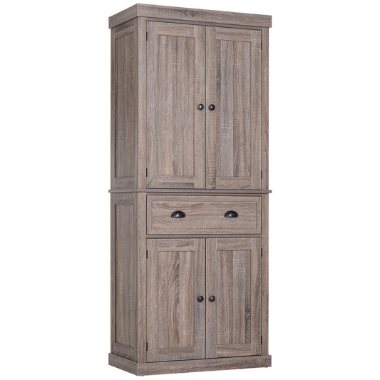 72.5" H Traditional Freestanding Kitchen Pantry Cabinet Traditional Spacious Storage Closet with 1 Drawer Kitchen Pantry Cupboard Cabinet, Wood Grain - Gallery Canada