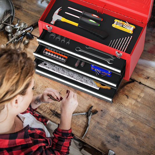 Portable Garage Tool Cabinet, 3 Drawers, Black Red Garages Black & Red at Gallery Canada