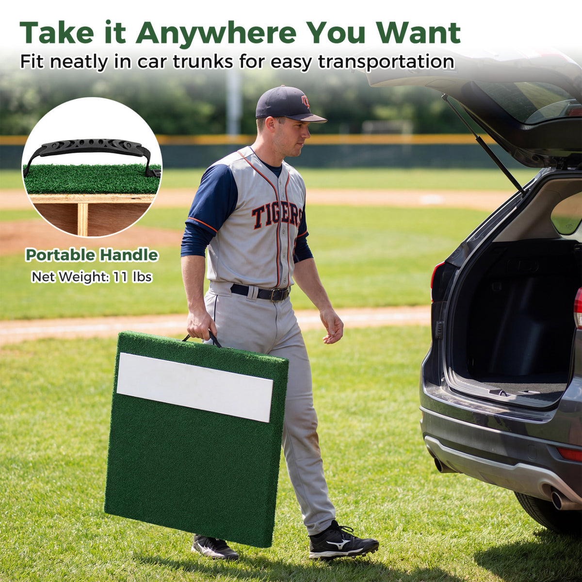 Portable Pitching Mound With Baseball Pitching EVA Carry Handle Golf at Gallery Canada