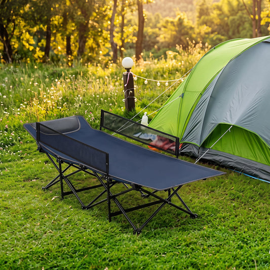 Portable Travel Toddler Cot Bed, Navy Camping Furniture Navy at Gallery Canada