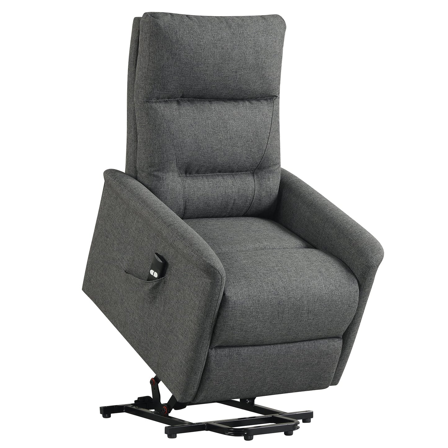 Power Lift Recliner Chair With Remote Control, Gray Recliners Gray at Gallery Canada