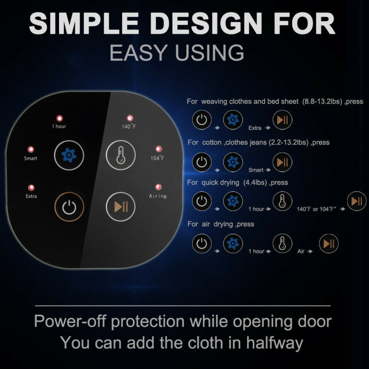 Powerful 1700W Tumble Dryer Steel Tub Fast Drying Performance Dryers at Gallery Canada