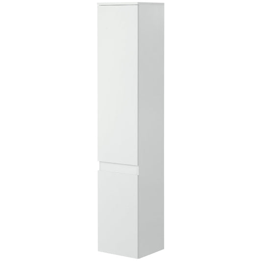 Tall Bathroom Cabinet, Freestanding Storage Organizer with Adjustable Shelves and Cupboards, 11.8" x 11" x 6", White - Gallery Canada