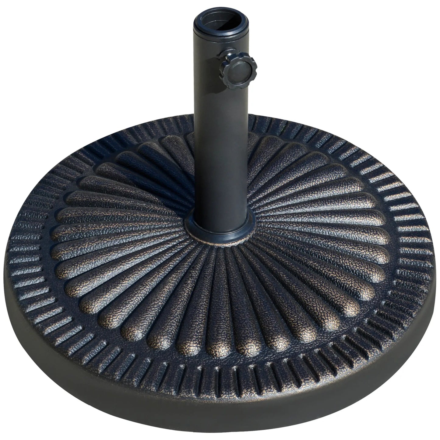 Round Umbrella Base, 31.5 Lbs Resin Stand, Φ19.1, Bronze Umbrella Bases at Gallery Canada