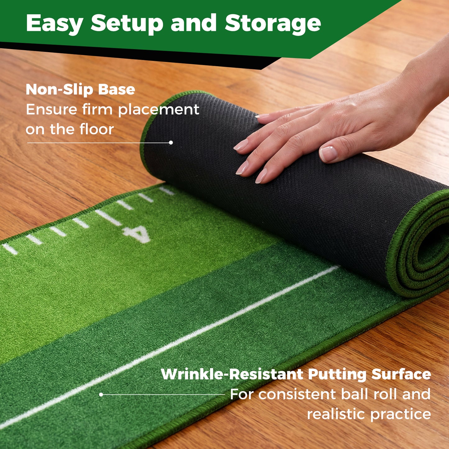 Indoor Golf Putting Mat, Auto Ball Return, 3 Practice Balls Golf at Gallery Canada