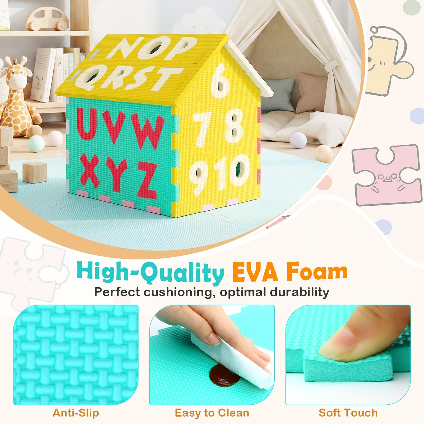 Puzzle Floor Mats with Interlocking Alphabet and Number for Kids Baby Gyms & Playmats at Gallery Canada
