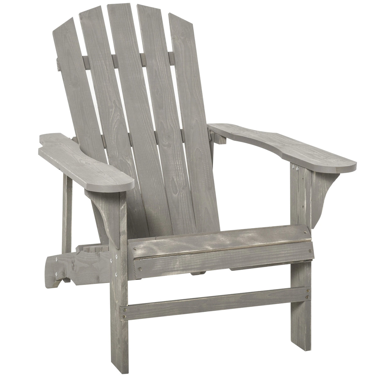 Wood Adirondack Chair Light Grey for Patio, Garden & Deck, Light Grey Patio Chairs at Gallery Canada