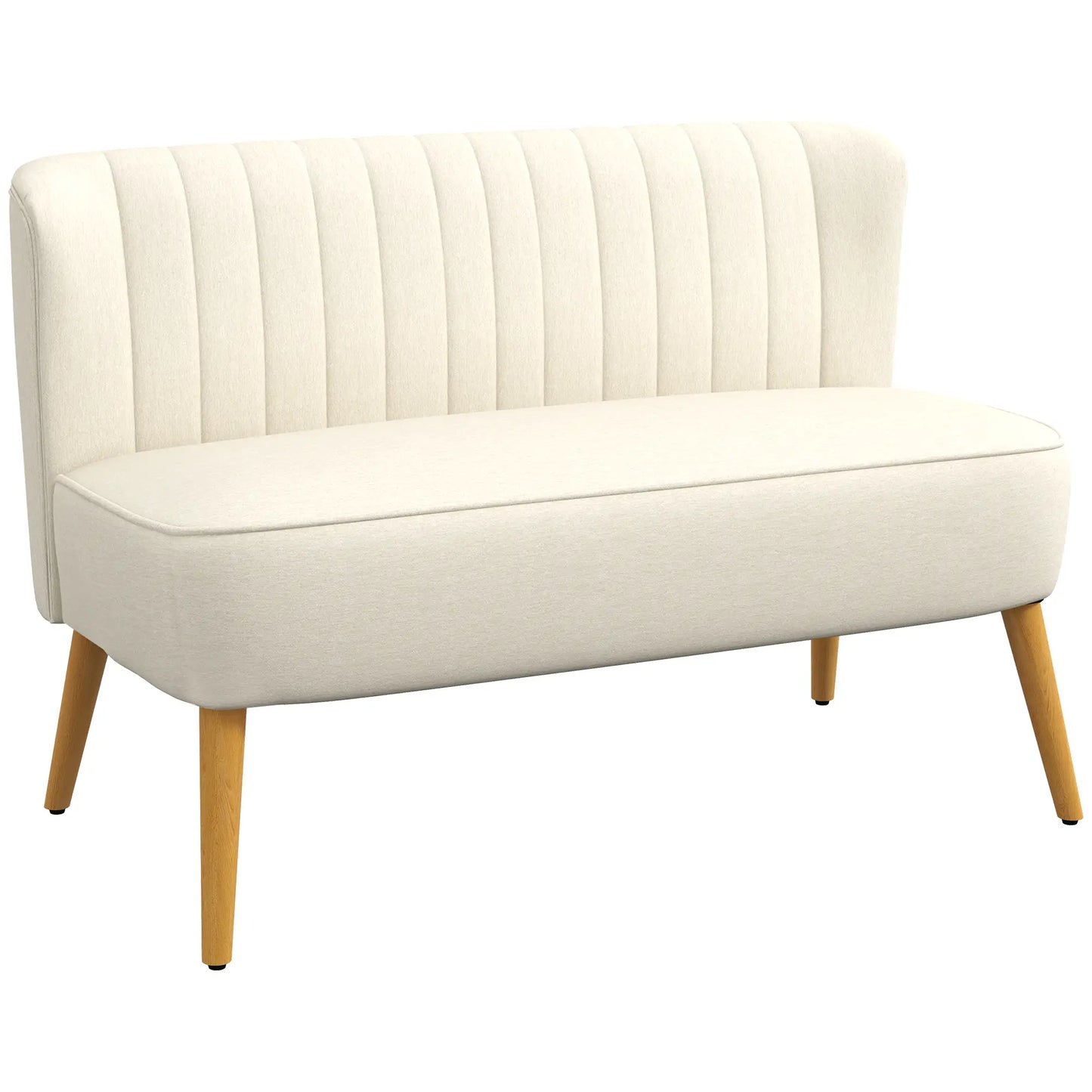 Modern 2 Seat Sofa, Upholstered Two Seater Couch, Cream White 2-Seater Sofas at Gallery Canada