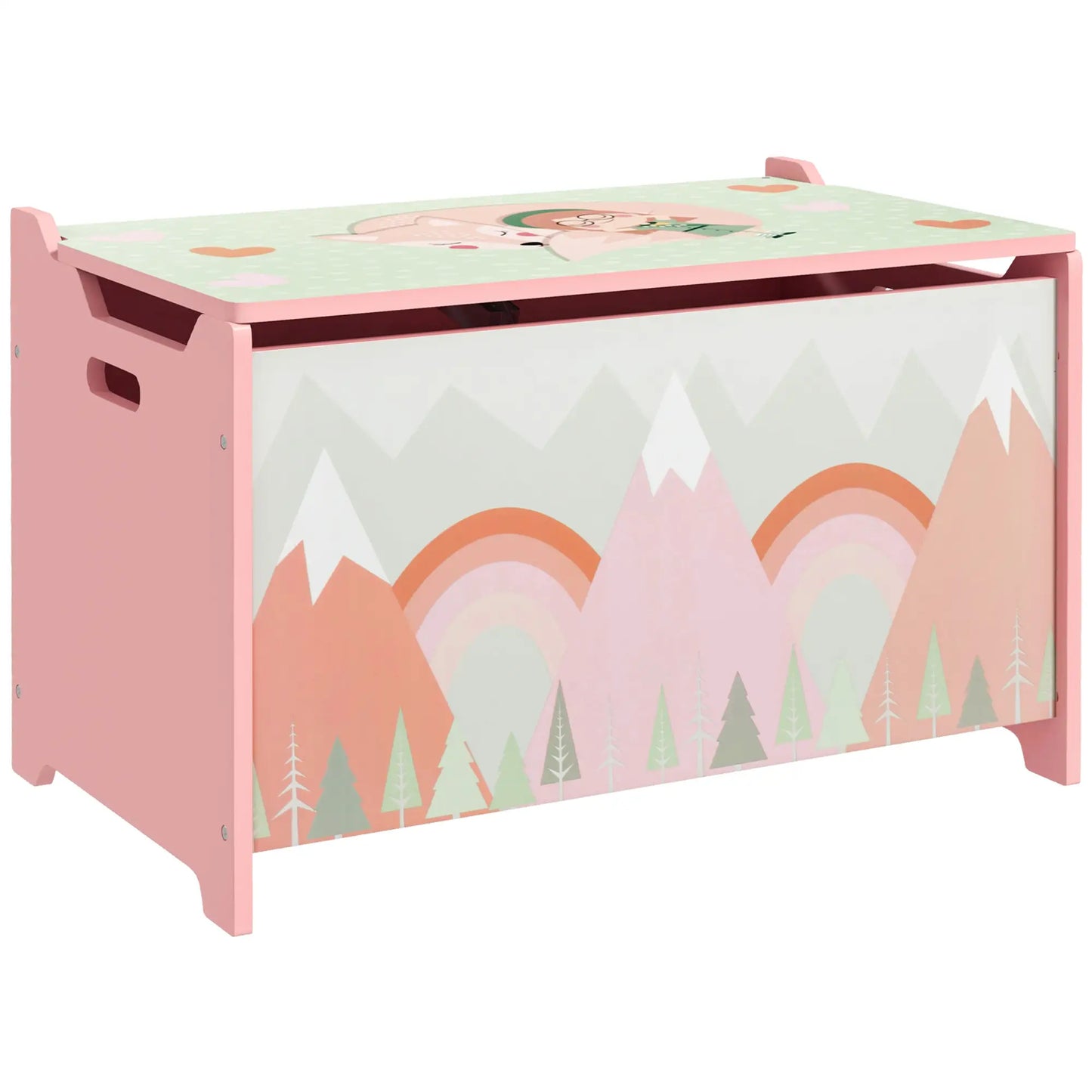 Toy Box with Lid, Storage Organizer, Safety Hinge, Pink Baby & Kids Storage at Gallery Canada