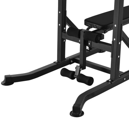 Foldable Power Tower Pull Up Dip Station with Adjustable Weight Bench for Home Gym Strength Training Fitness at Gallery Canada
