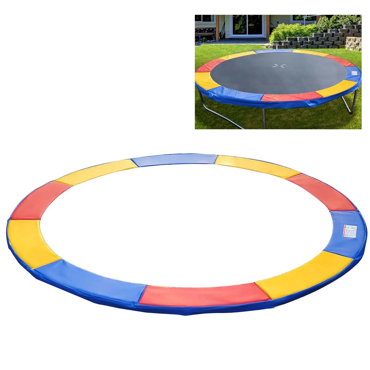 8ft Trampoline Pad, 96" Spring Safety Cover, EPE Foam, Colorful