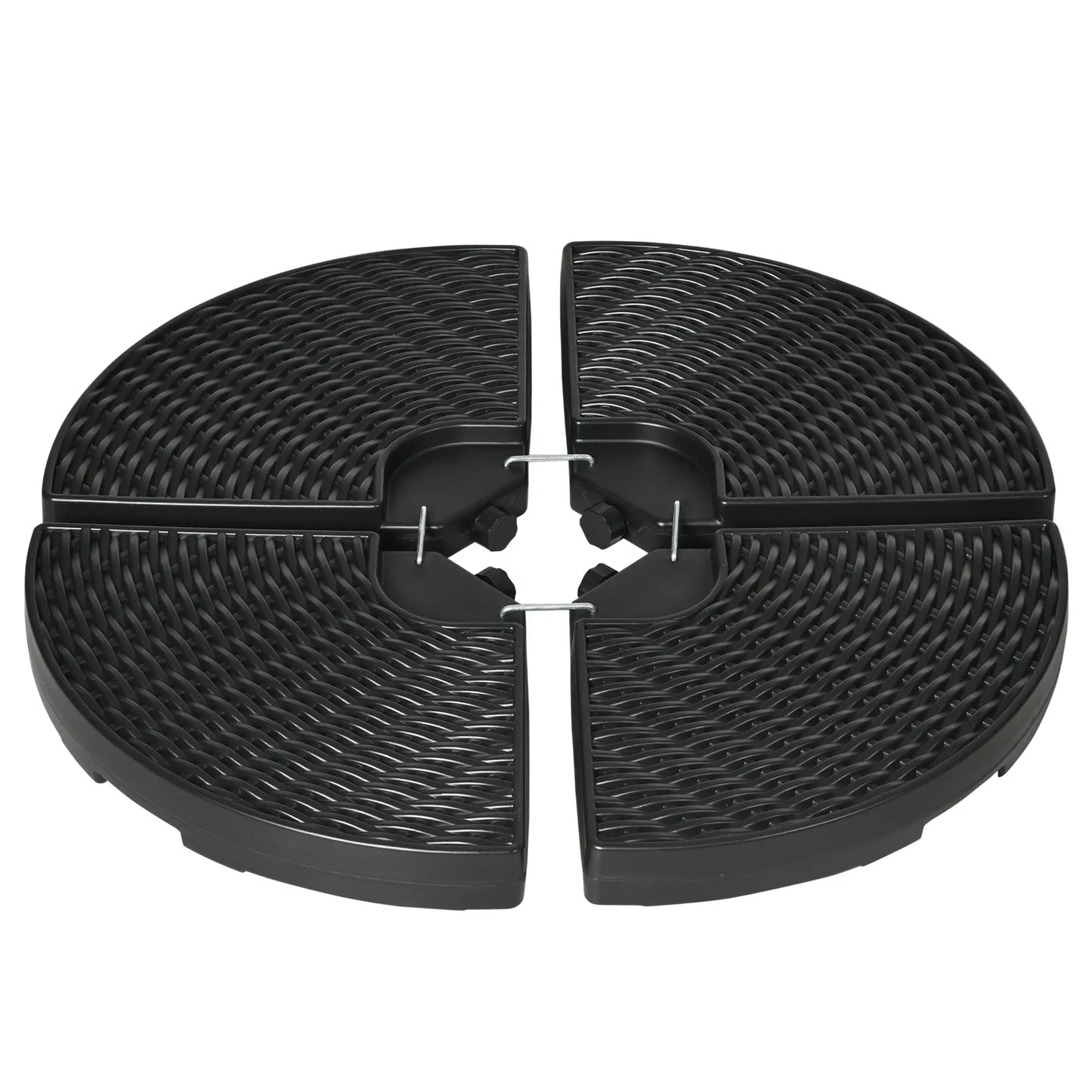 4PCs Cantilever Umbrella Base Weights, Wicker Effect HDPE, Black Umbrella Bases at Gallery Canada