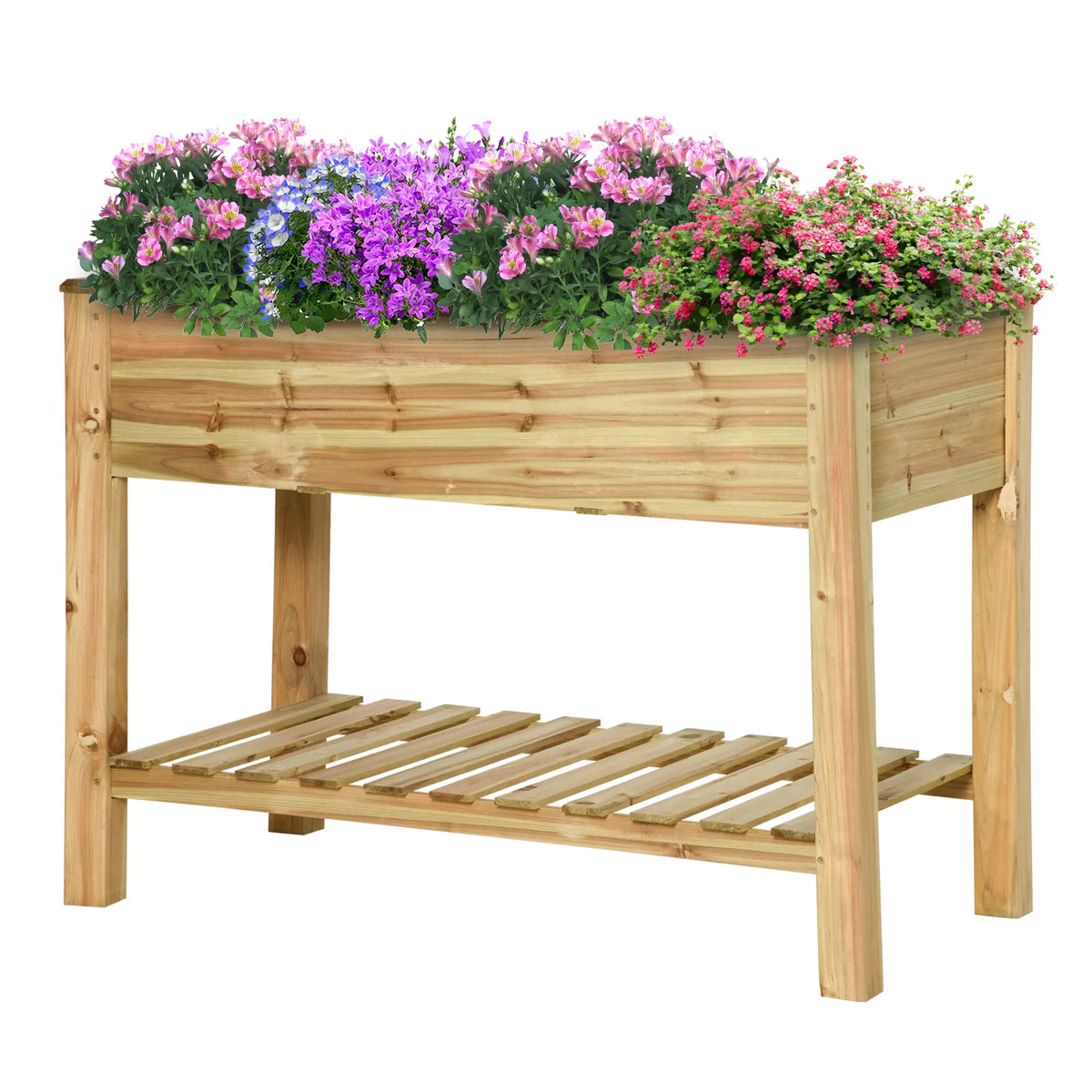 45" x 22" x 33" Elevated Planter Box With Legs, Storage Shelf, Raised Garden Bed Elevated Garden Beds at Gallery Canada
