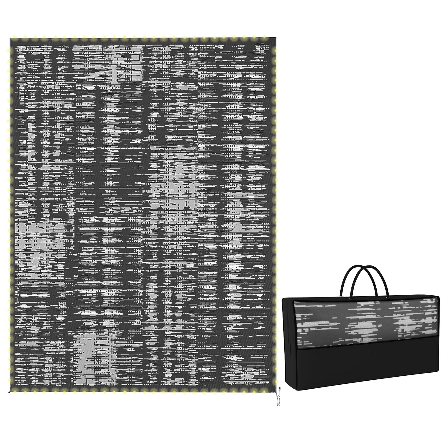 Waterproof Outdoor Camping Rug With LED Lights, 12' x 9' Outdoor Reversible Rugs at Gallery Canada