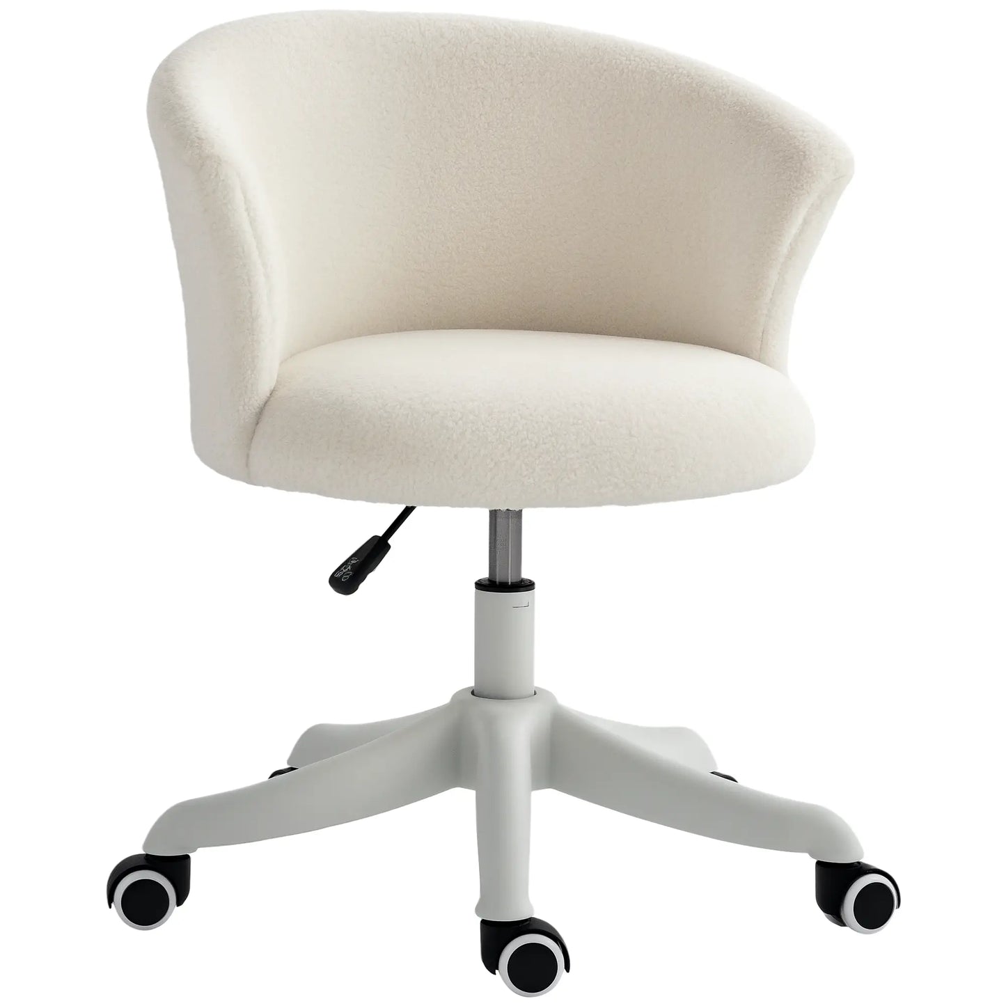 Armless Office Chair, Adjustable Height, Swivel Wheels, Mid Back, White Task Chairs at Gallery Canada