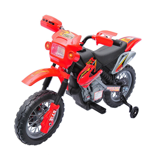 6V Kid Electric Ride On Motorcycle Powered Dirt Bike Battery Scooter For 3-6 Year Old Kids Toddlers W/ Training Wheels Red at Gallery Canada