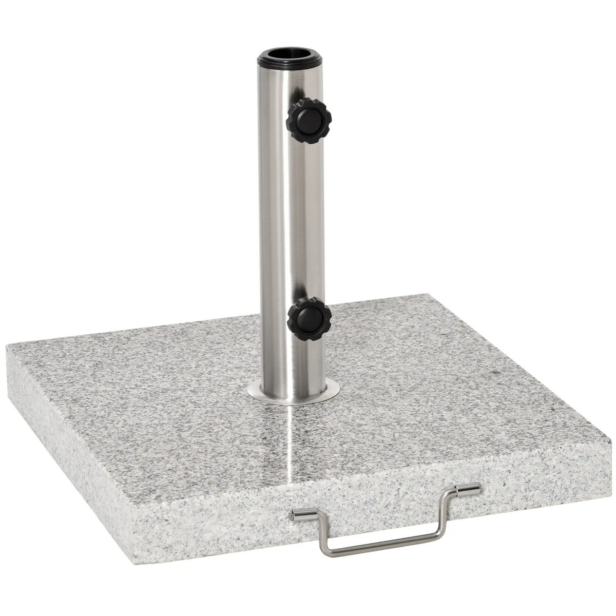 16.5" Marble Umbrella Stand, Heavy Holder Base With Wheels, Grey Umbrella Bases at Gallery Canada